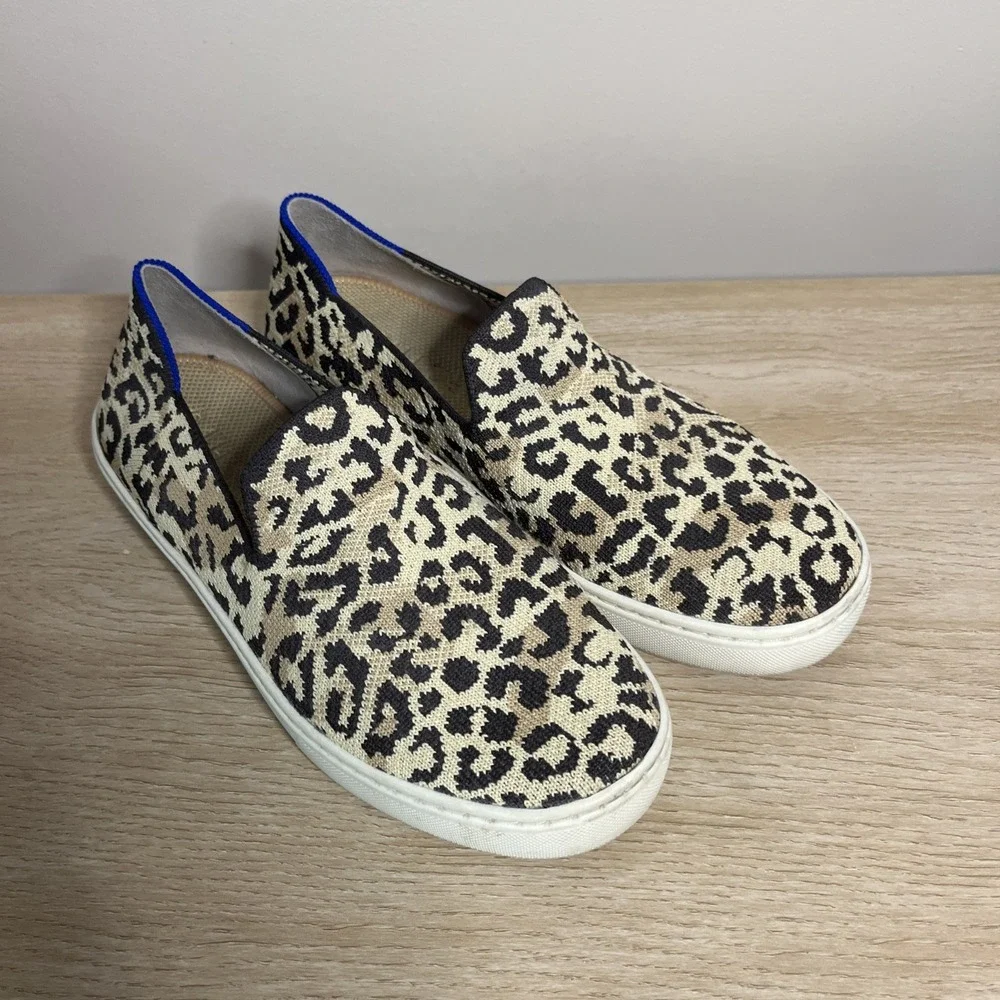 Rothy's Little Desert Cat Textile The Original Slip On Sneaker Shoes Women's 7.5